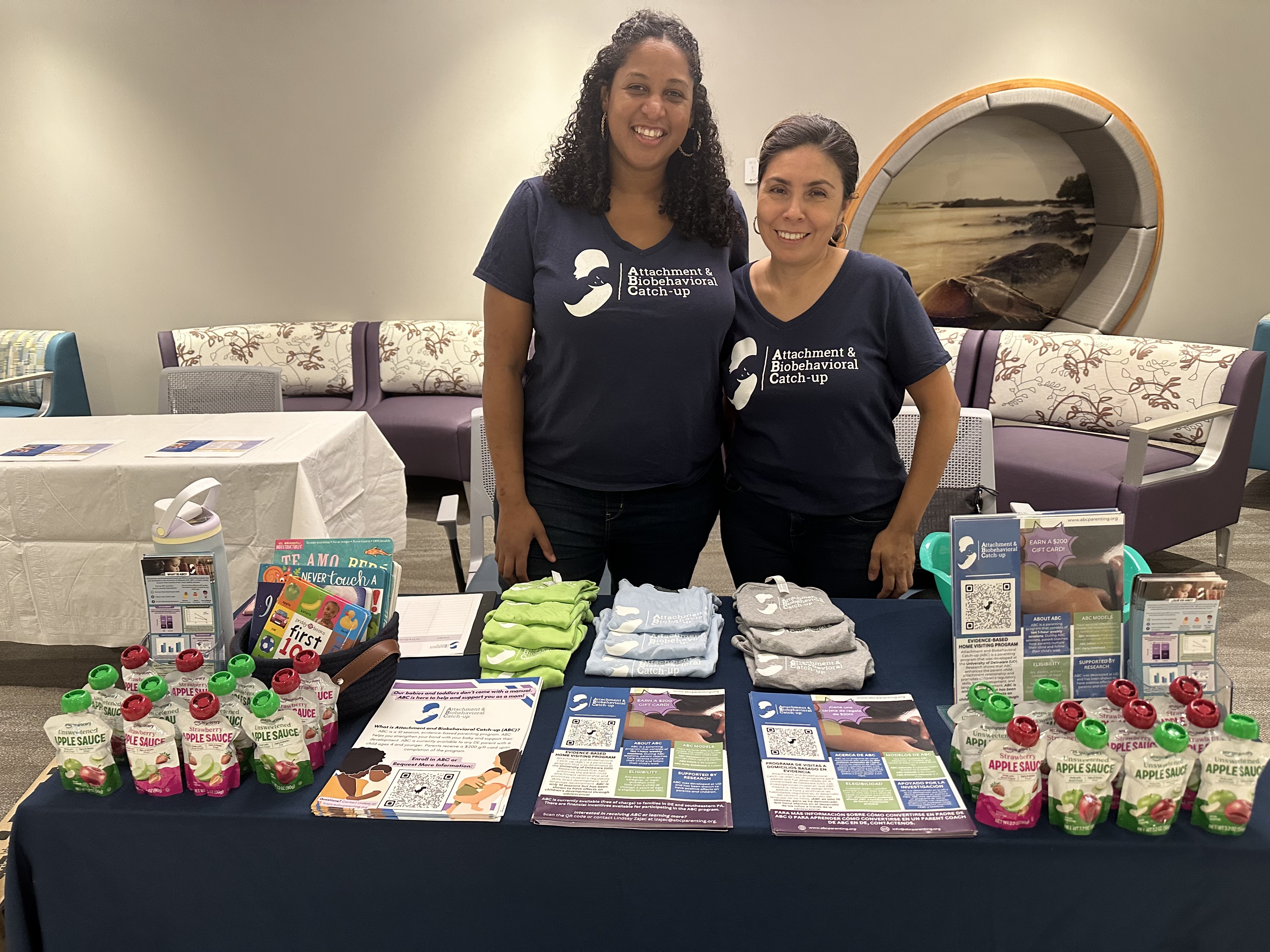ABC Parent Coaches, Stephanie and Krystal, attended Christiana Hospital’s Latch on & Family Fair on Saturday, August 1st to spread the word about ABC. 